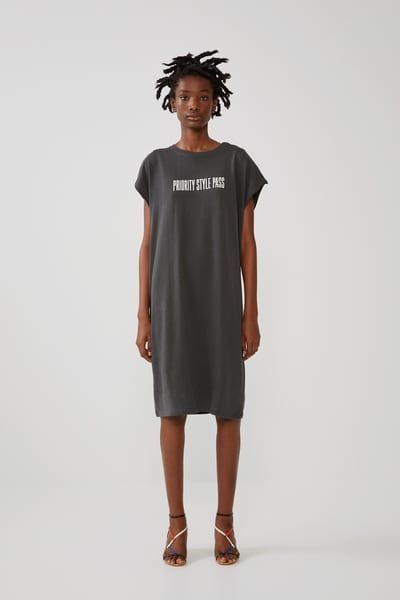 Oversized t shirt dress discount zara