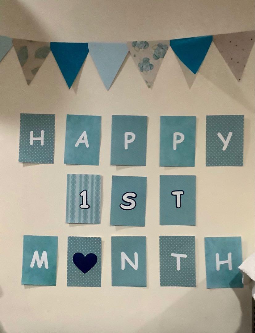 1st Month Baby Birthday Decor Milestone Hobbies Toys Stationary Craft Occasions Party Supplies On Carousell