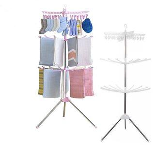 3 Tier Foldable Wardrobe Cloth Drying Rack Towel Hanger Storage Organizer / Rak Penyidai Baju