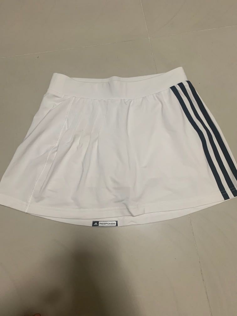adidas white tennis skirt