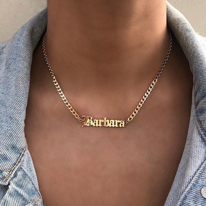 Gold chain custom necklace store