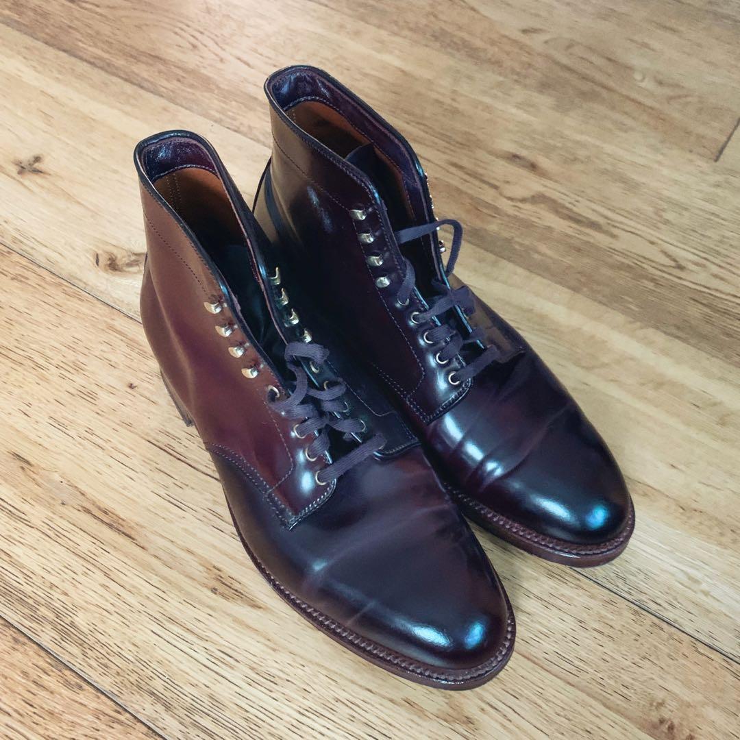 Alden plain toe boot shell cordovan color 8, 男裝, 鞋, 西裝鞋