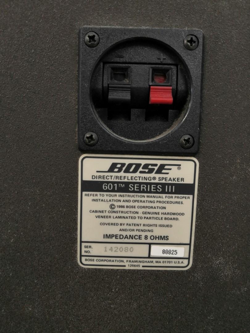 bose speakers 601 series iii