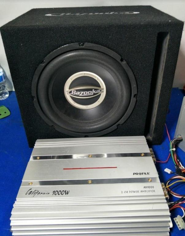 bazooka subwoofer with built in amp