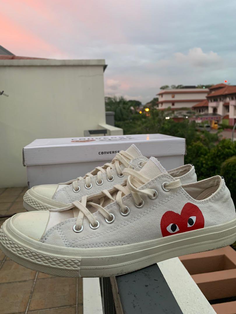 CDG converse Low cut Men s Fashion Footwear Sneakers on Carousell