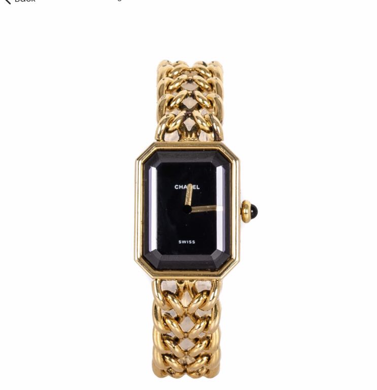 Chanel Black Gold Plated Stainless Steel Premiere Womens Wristwatch 20 mm  Chanel  TLC