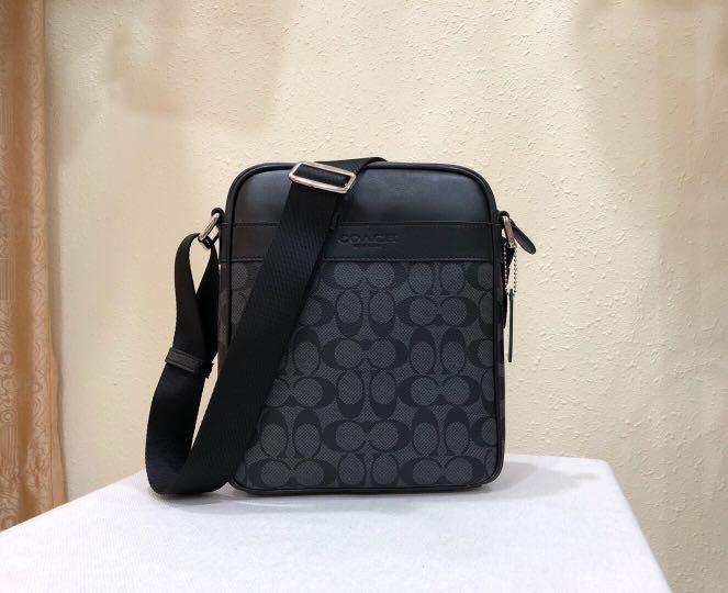 coach mens leather Sling Bag crossbody logo handbag, Luxury, Bags ...