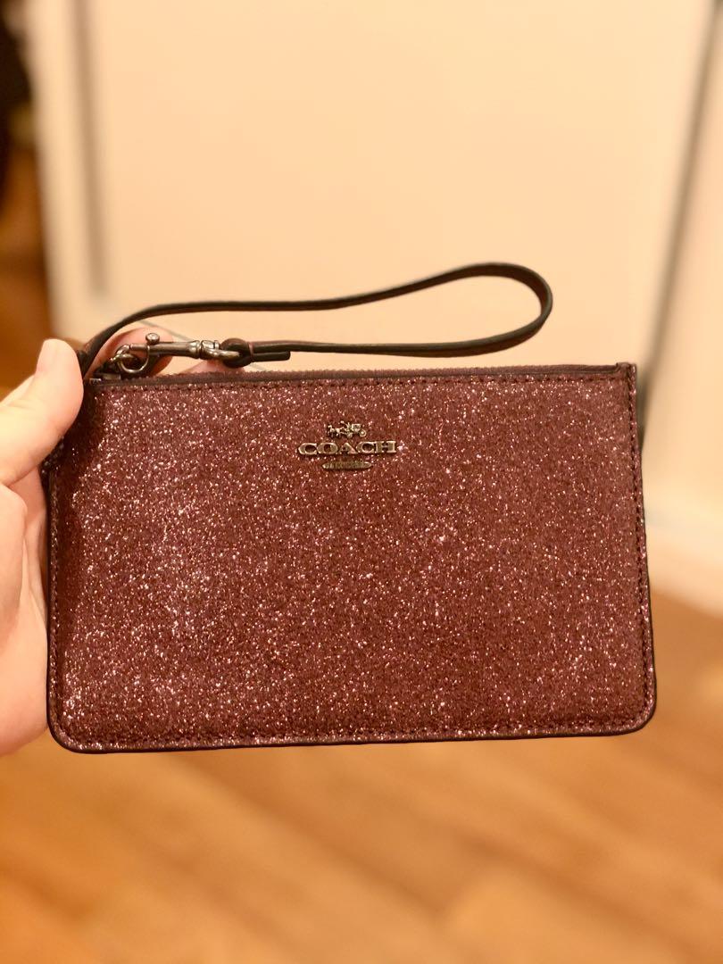 Maroon coach wristlet online