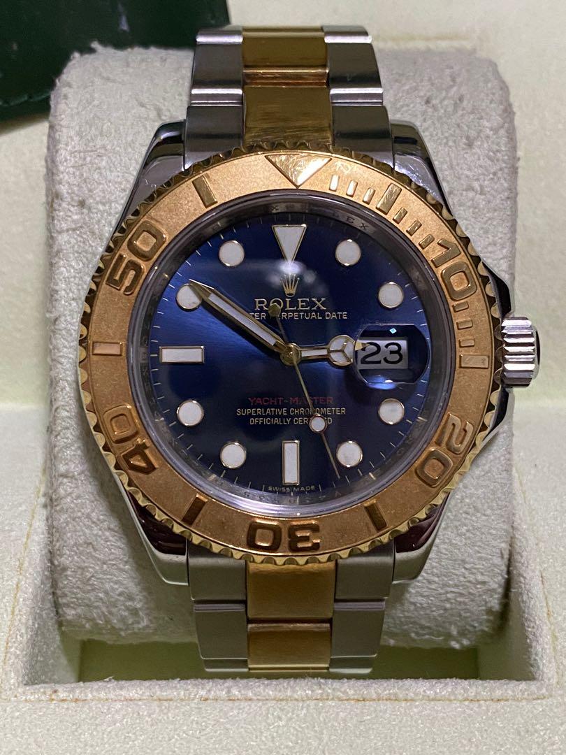 yachtmaster half gold