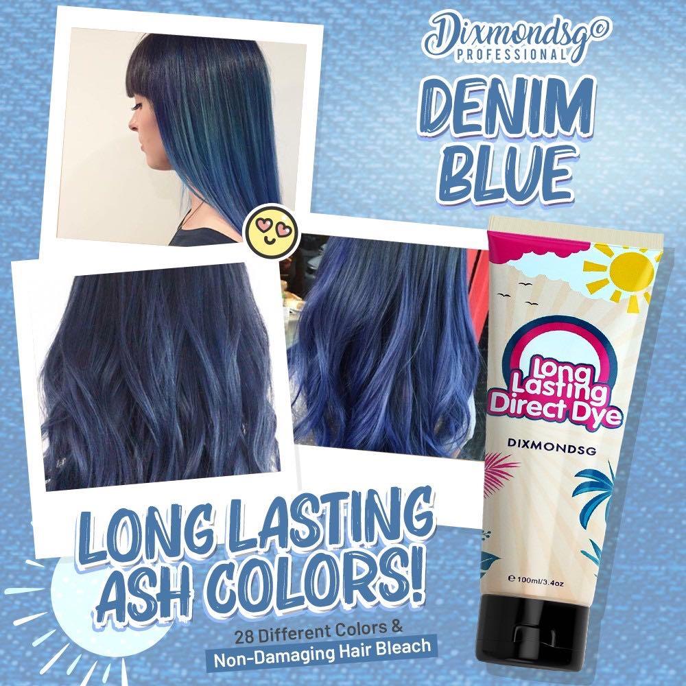 Dixmondsg Denim Blue Hair Dye (LAST TUBE), Beauty & Personal Care, Hair on  Carousell