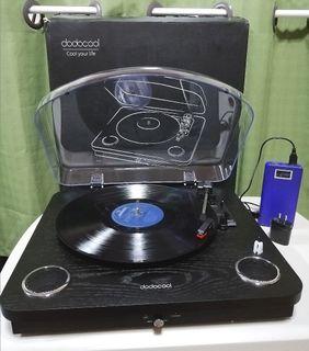 DODOCOOL Retro Classic Style Wooden Turntable with Bluetooth SD USB Vinyl Record Player PC Recording