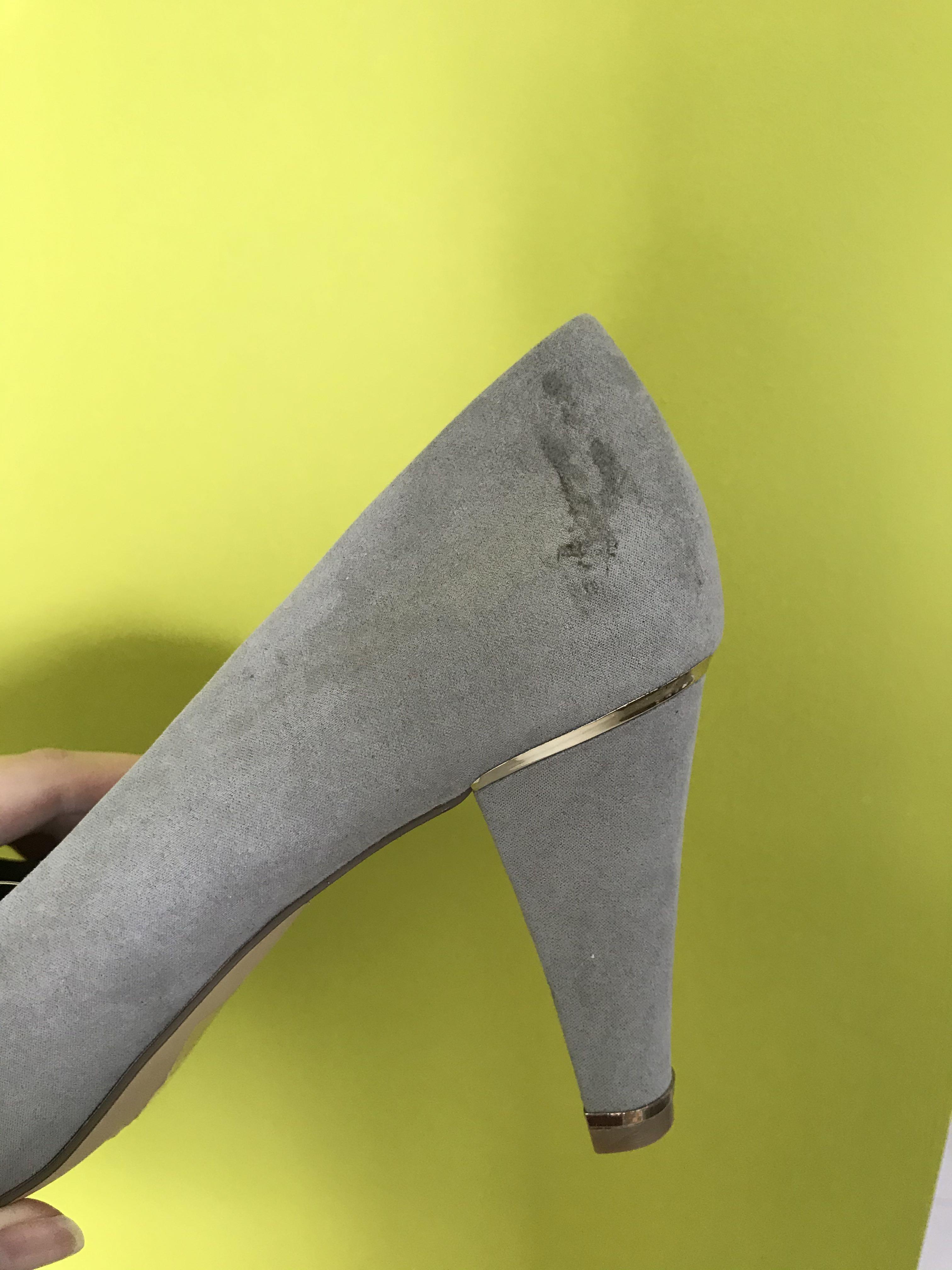 grey suede heels uk
