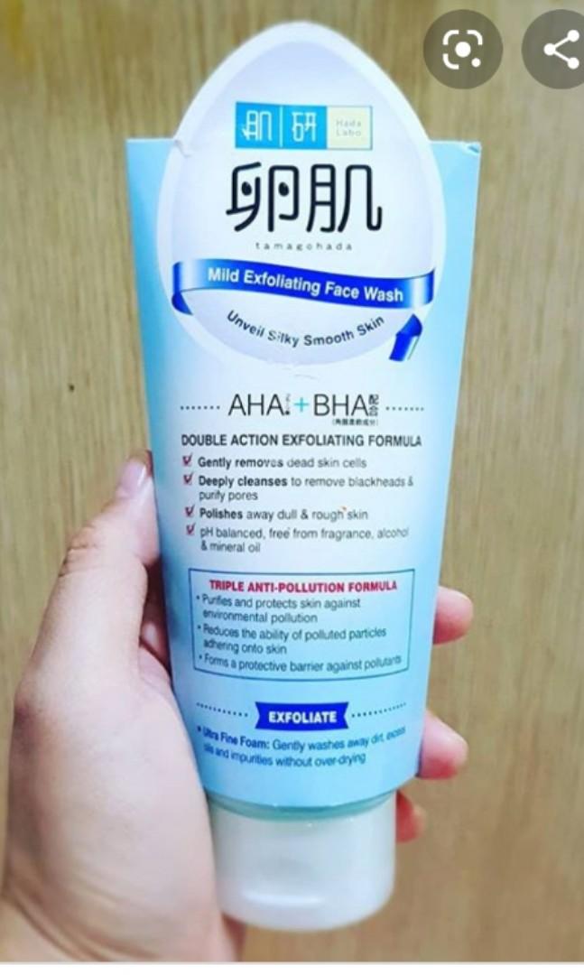 hada labo mild exfoliating foaming wash