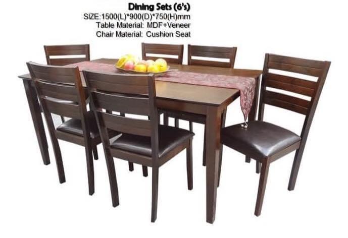 Hanna Dining Set In 4 Seater 6 Seater Home Furniture Furniture Fixtures Tables Chairs On Carousell