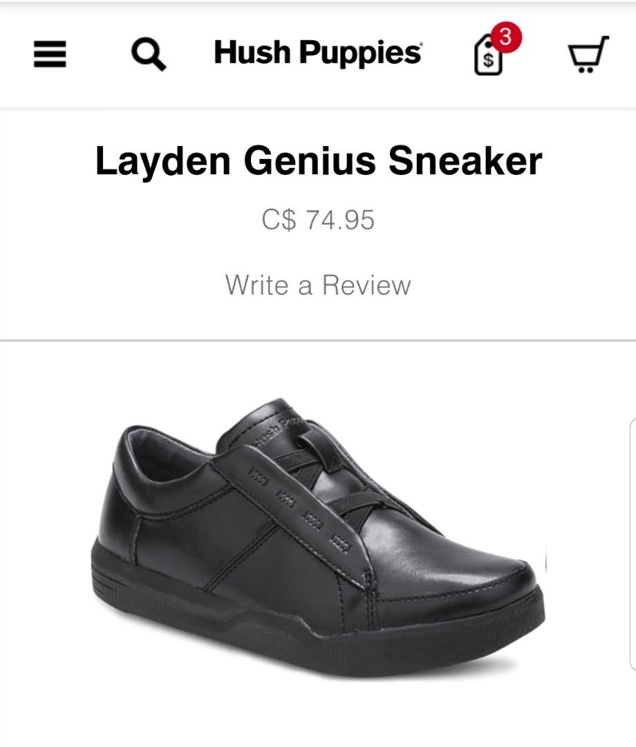 Hush puppies leather black shoes