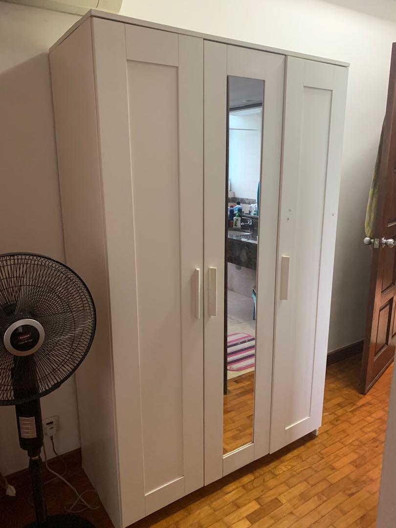 Ikea Brimnes Wardrobe, Furniture, Shelves & Drawers on Carousell