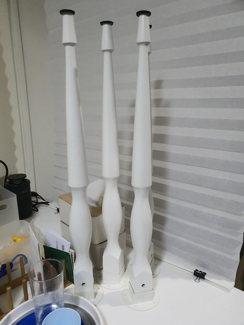 Ikea white table legs, Furniture, Tables & Chairs on Carousell