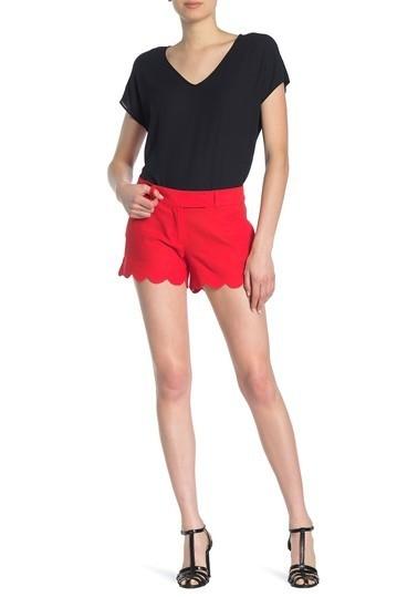 j.crew Scalloped Red Shorts (Category: Shorts) located in Manila. Submitted by alyssasarms (Listing ID 1026142723, Image 1). Description: it says size 6 on it but fits a medium 😊.