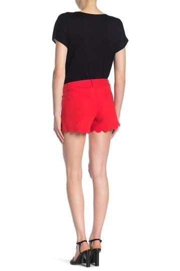 j.crew Scalloped Red Shorts (Category: Shorts) located in Manila. Submitted by alyssasarms (Listing ID 1026142723, Image 2). Description: it says size 6 on it but fits a medium 😊.