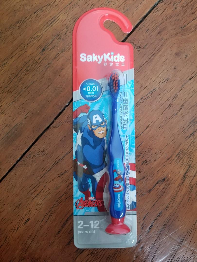 Kids Toothbrush (Category: Baby Toiletries & Grooming) located in Quezon City. Submitted by fireflychic (Listing ID 1026221847, Image 3). Description: Saky Kids Captain America Toothbrush Bnew Never Opened Sealed Bought From Trips Abroad RFS ~ Decluttering.