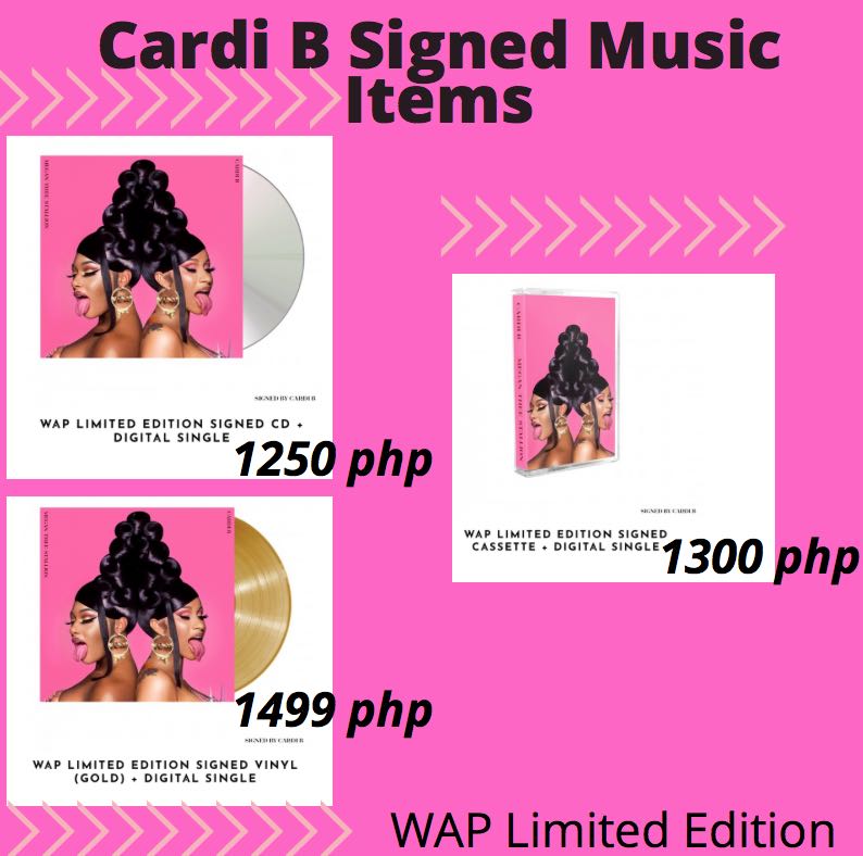Limited Edition Signed WAP CD, Vinyl, Cassette by Cardi B, Hobbies ...