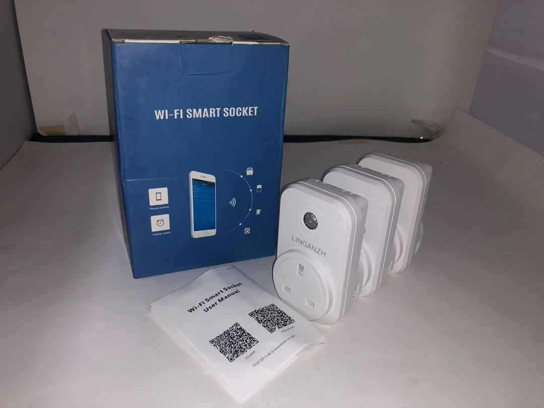 LINGANZH Smart Plug Wi-Fi Smart Socket Compatible with Alexa