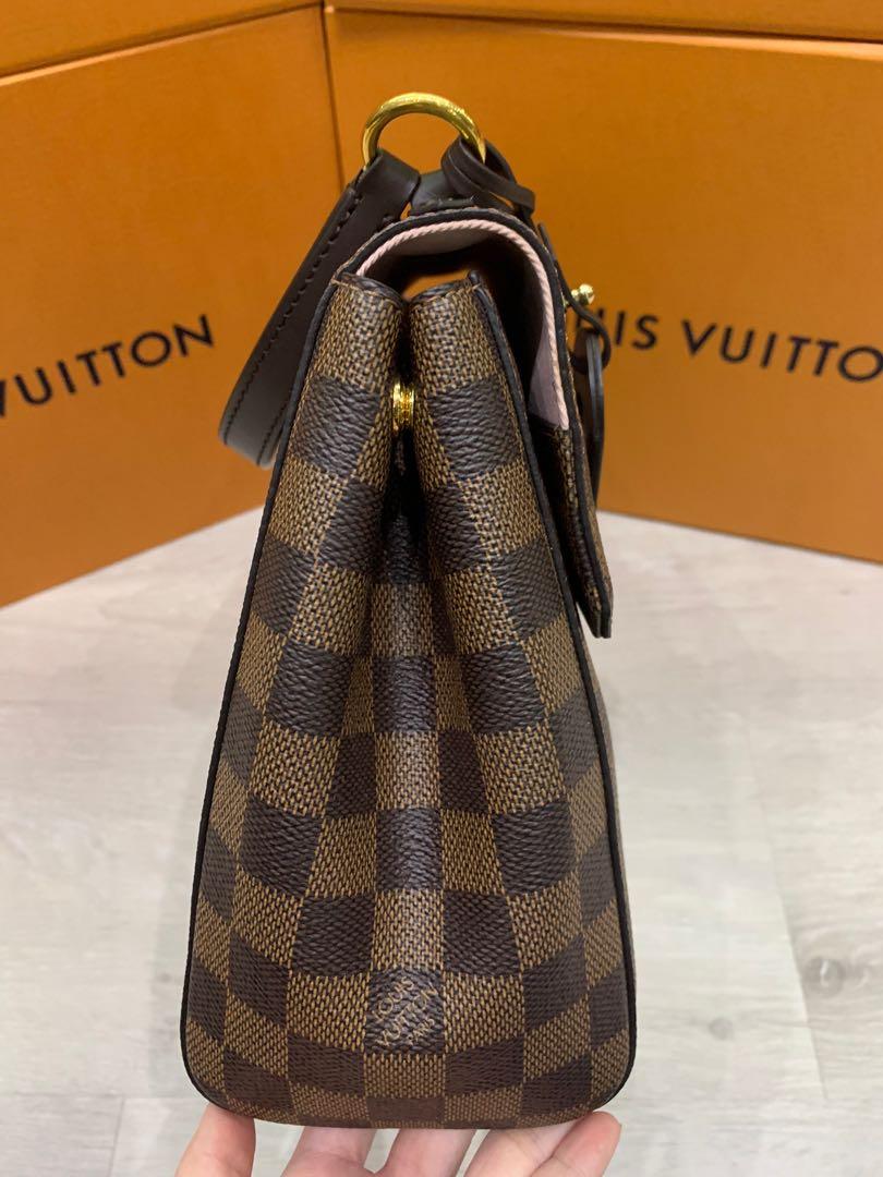Louis Vuitton Bond Street MM in Damier Ebene with Pink Leather