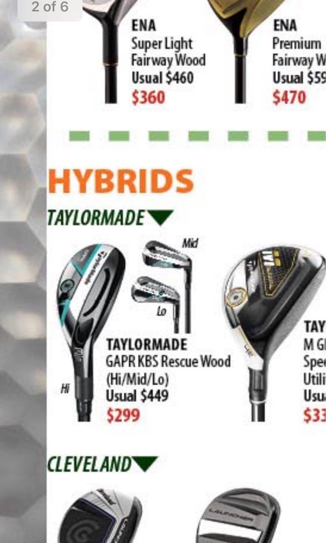 New Taylormade GAPR Hi 4 22° adjustable Golf hybrid