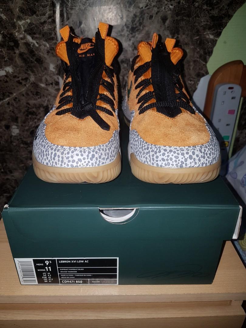 Nike Lebron 16 Low Safari X Atmos Men s Fashion Footwear Sneakers on Carousell