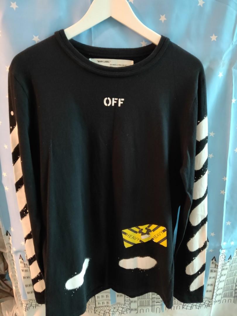 Off white long sleeve spray paint 2025