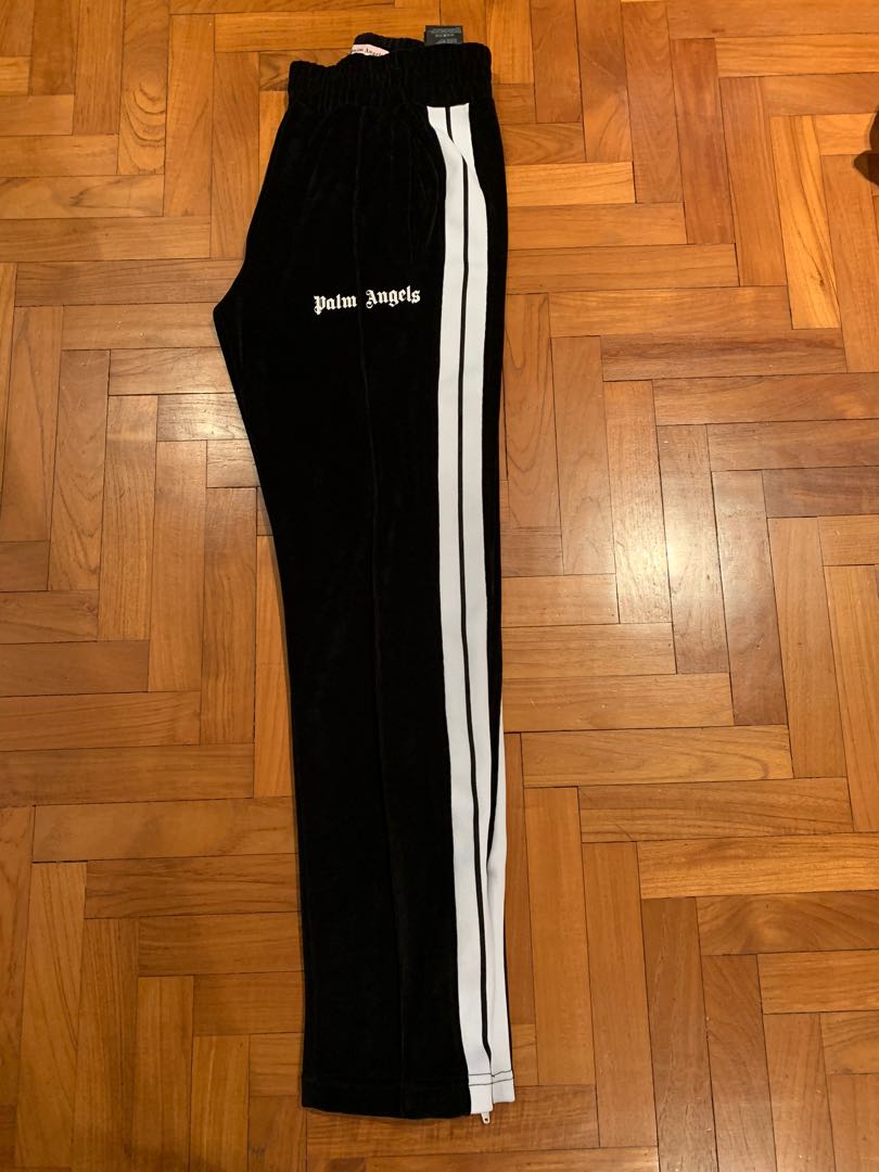Palm angels black chenille track pants sales