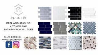 Peel and Stick 3D Kitchen and Bathroom wall tiles