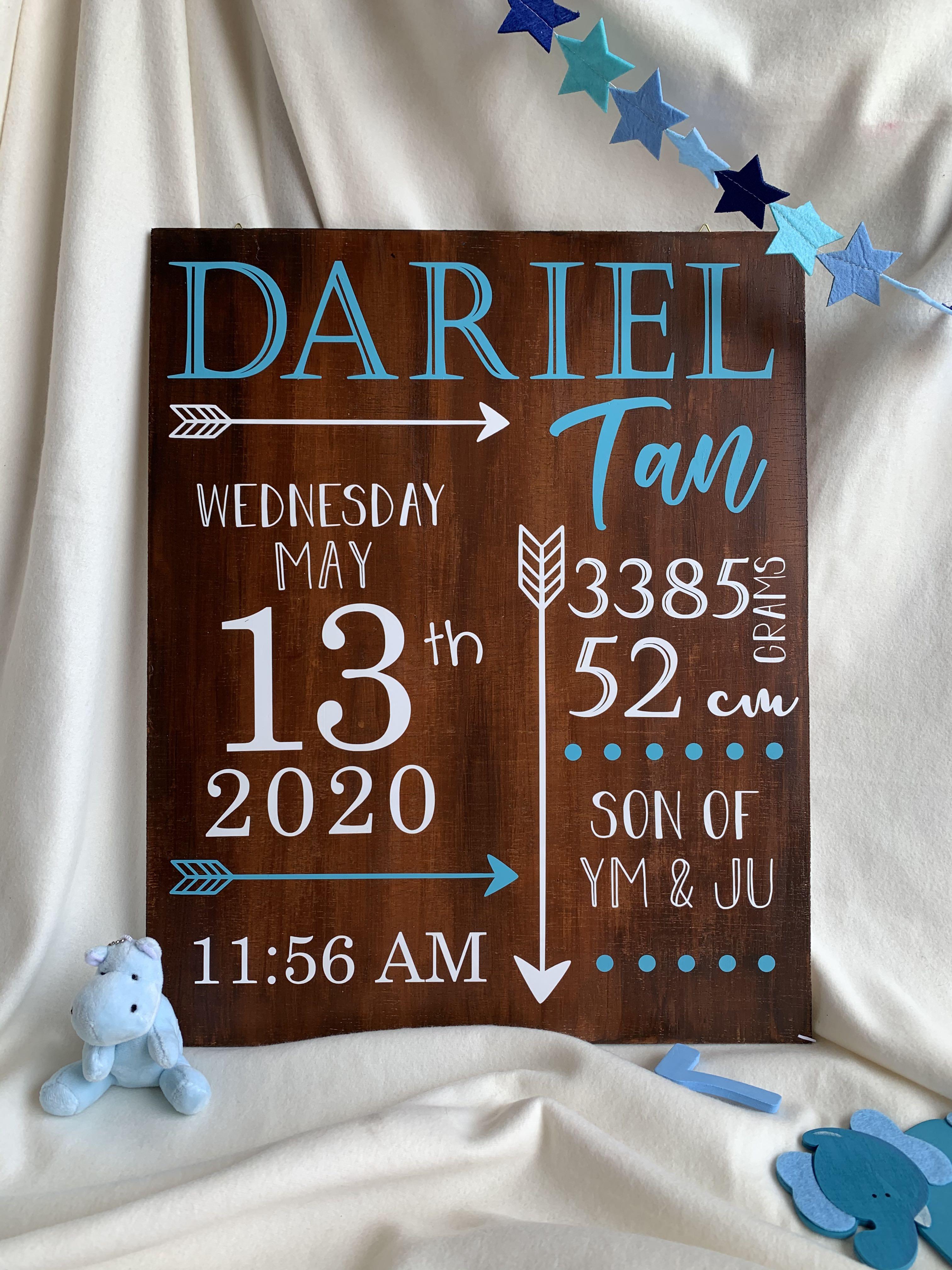 personalised baby room decor