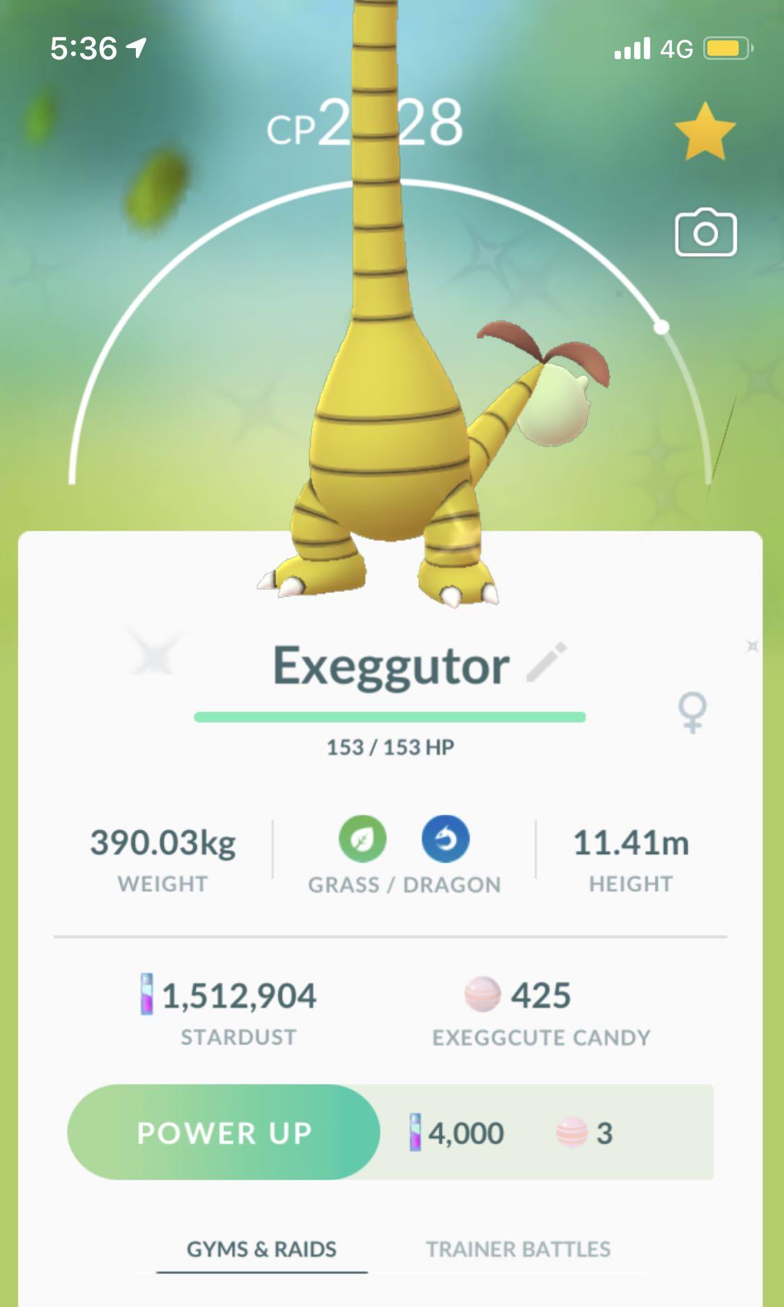 Pokemon Go Shiny Exeggutor Alolan Toys Games Video Gaming In Game Products On Carousell