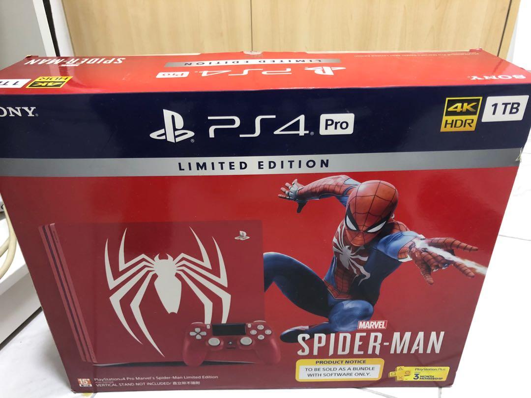 Playstation 4 Pro 1TB SSD Limited Edition Console - Marvels Spider