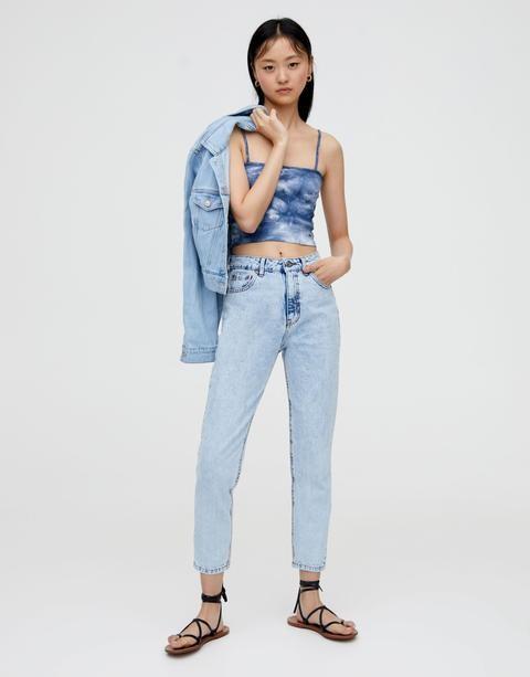 Mom jeans acid wash clearance