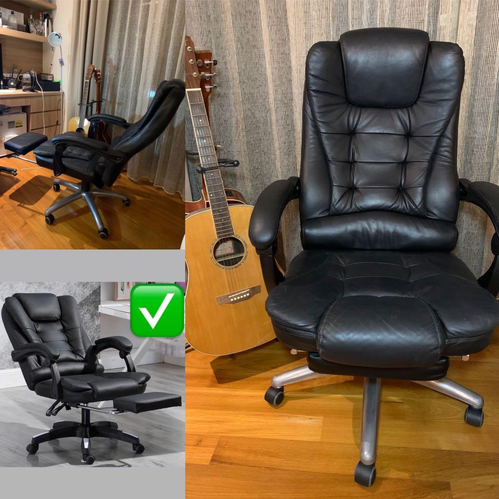 Reclining Office Chair Sofa With Footrest Furniture Tables Chairs On Carousell