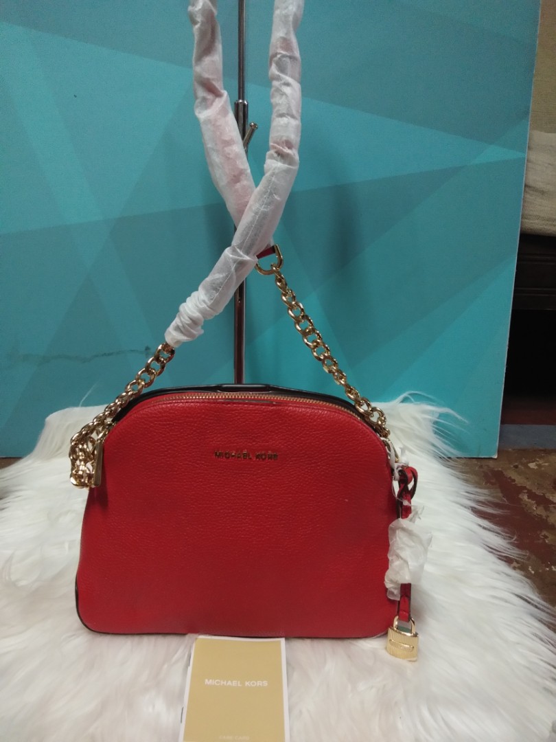Red MK Sling Bag, Women's Fashion, Bags 