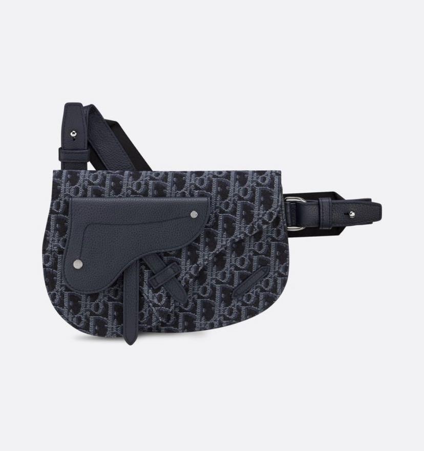 Saddle Pouch Blue Dior Oblique Jacquard, Women's Fashion, Bags & Wallets, Purses & Pouches on