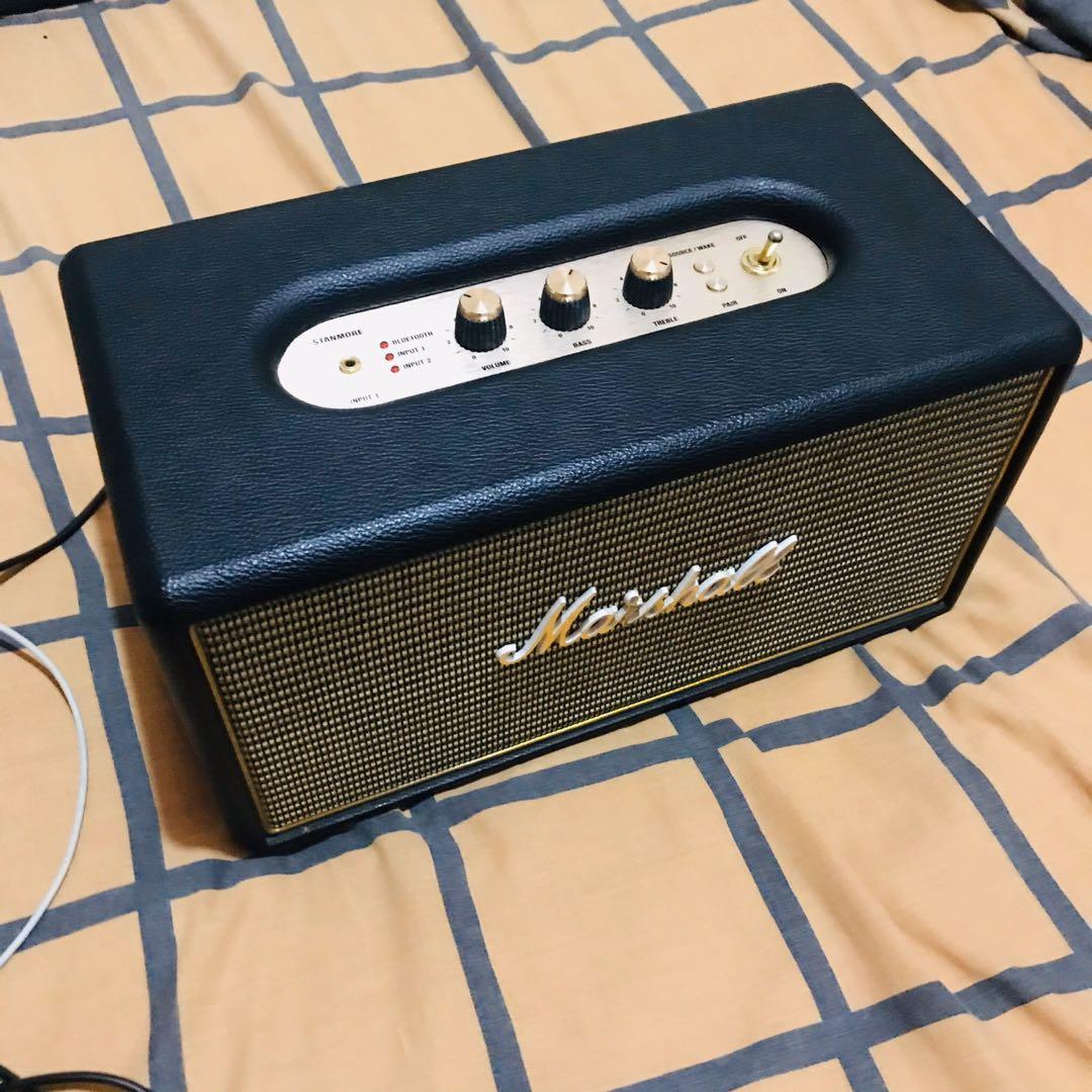 Stanmore marshall (Category: Soundbars, Speakers & Amplifiers) located in Paranaque City. Submitted by emers08 (Listing ID 1026240020, Image 1). Description: Very rarely good condition 9/10 rate. Unit and cord only Natapon na ang box. No scratches no fade on top. .