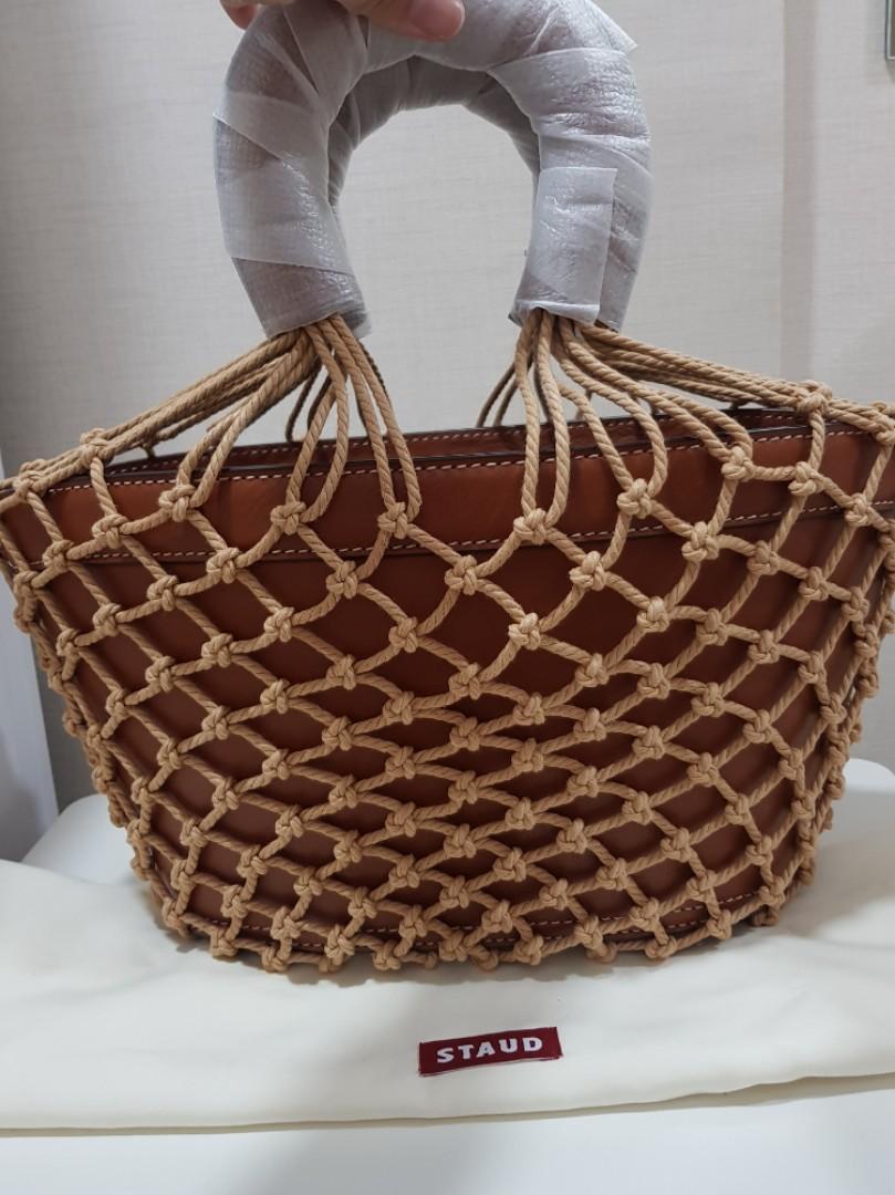 STAUD Loni Shopper Bag in Tan Color