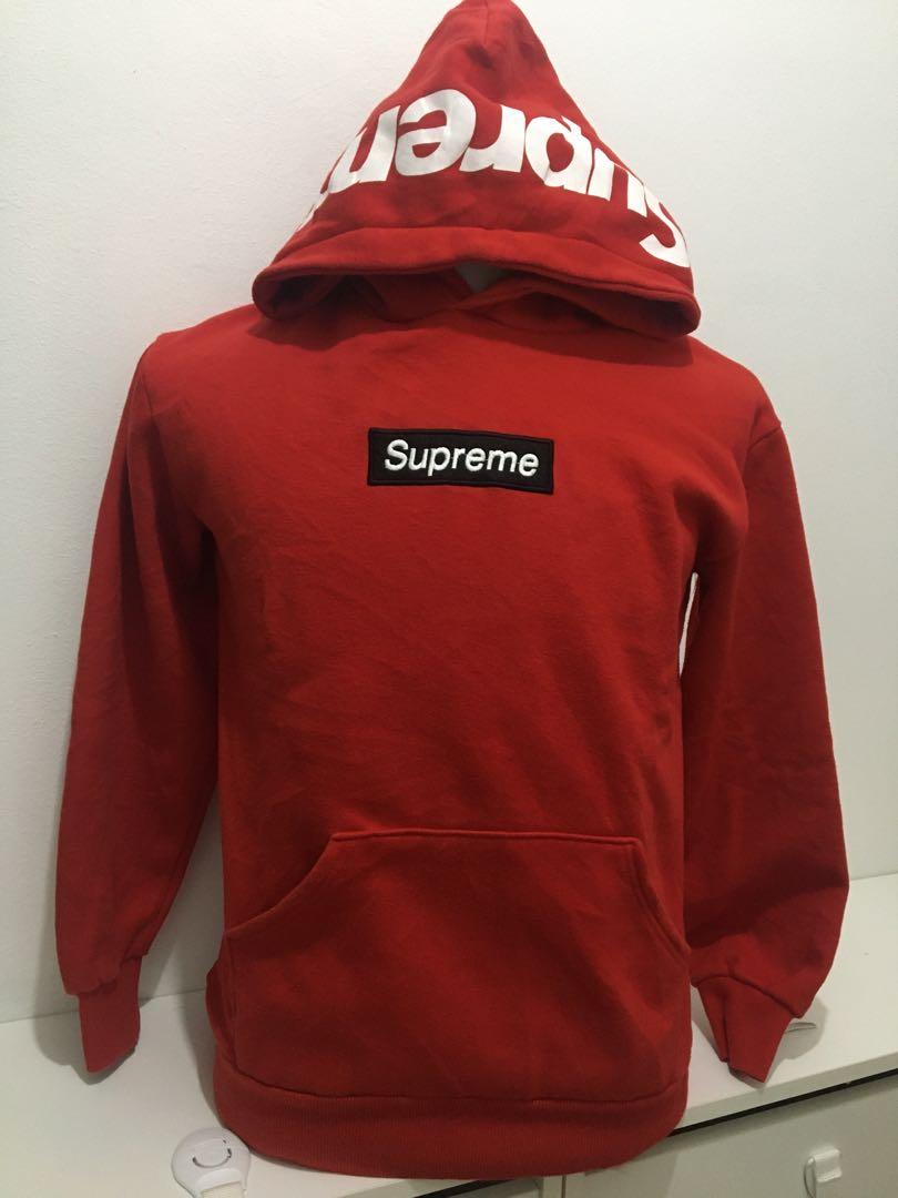 Maroon top supreme hoodie
