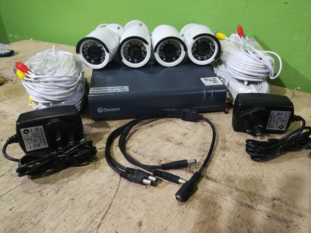 Swann 4 channel dvr set (Category: Security Systems & CCTV Cameras) located in Malolos. Submitted by axe23 (Listing ID 1026269605, Image 1). Description: swann dvr 8 channel dvr (no hardisk) 4 pcs bullet camera 4 pcs cable 2 pcs adaptor easy to install branded imported from australia item tested and in very good working condition actual photo.