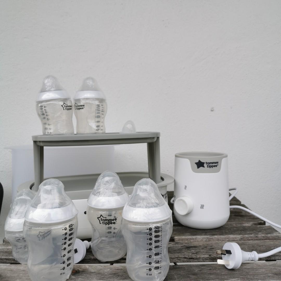 tommee tippee bottle set with sterilizer