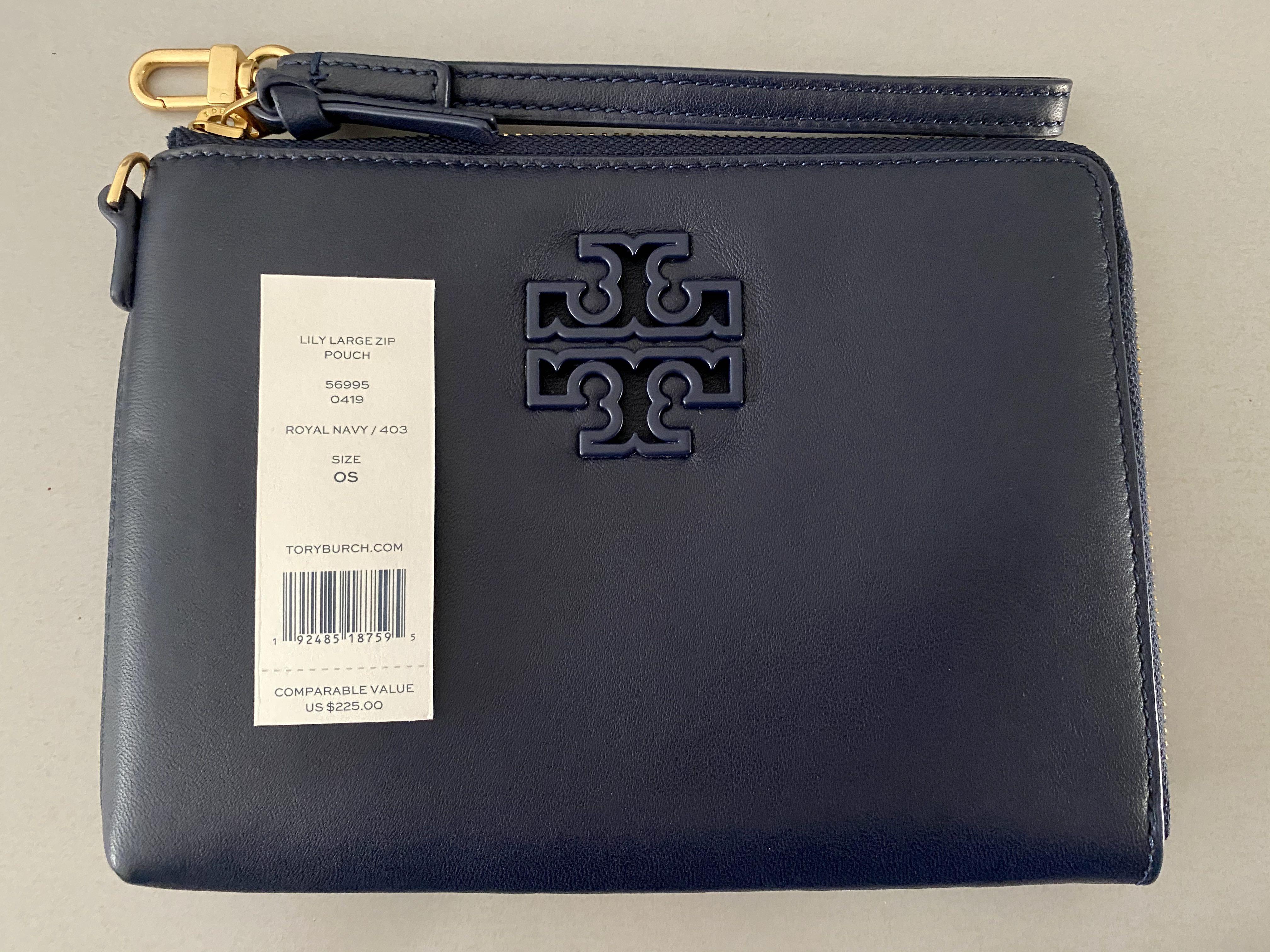 Tory Burch Lily Large Zip Pouch Clutch, Women's Fashion, Bags & Wallets,  Clutches on Carousell