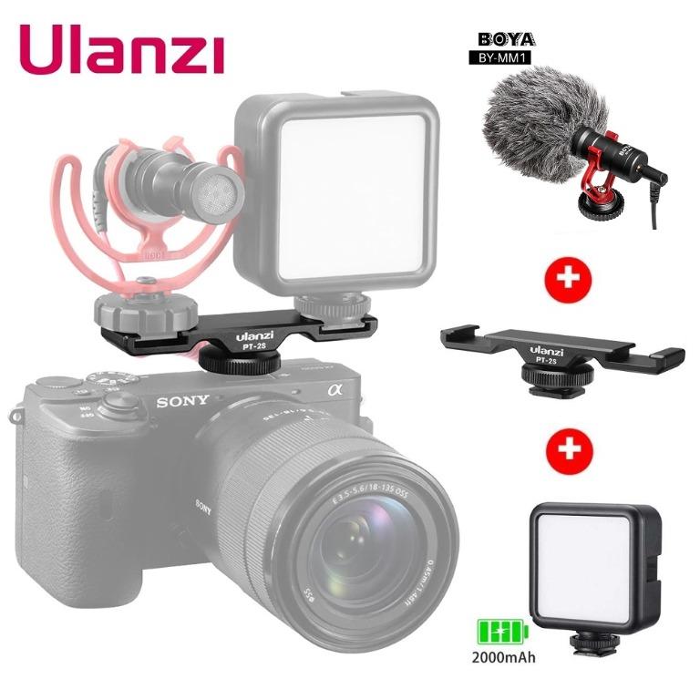 Ulanzi 3 In 1 Vlog Set Vl49 Led Light Pt 2s Dual Cold Shoe Mount Boya By Mm1 Microphone Mic For Dslr Camera Photography Camera Accessories Others On Carousell