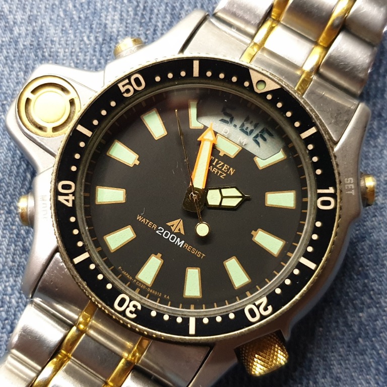 Vintage Citizen C022 088093 Promaster Aqualand Quartz Men s Watch