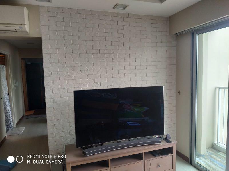 White Brick Feature Wall Craft Stone Design White Plaster Cement