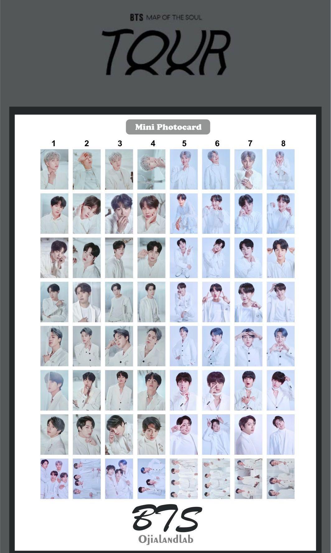 WTT BTS MOTS Mini Photocard Map Of The Soul Tour MD, Hobbies