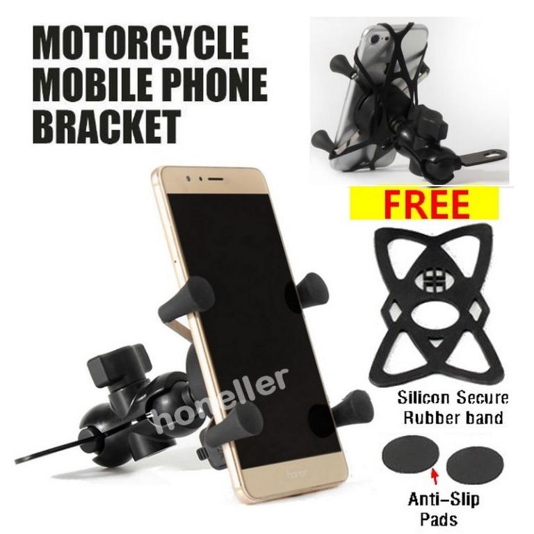 motorcycle mirror mount cell phone holder